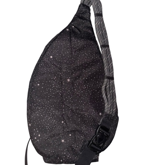 KAVU Rope Sling Crossbody Backpack Starry Galaxy Print Black Gray - Picture 4 of 6